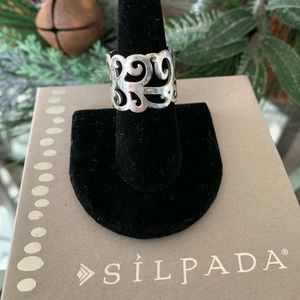 Silpada Sterling Silver Eden Scroll Ring